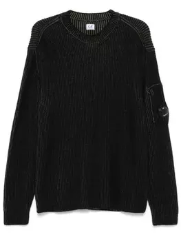 C.P. Company ребристый свитер, черный