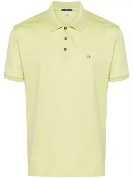 C.P. Company рубашка поло из джерси с нашивкой-логотипом, зеленый