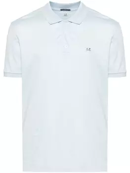 C.P. Company рубашка поло из джерси с нашивкой-логотипом, синий