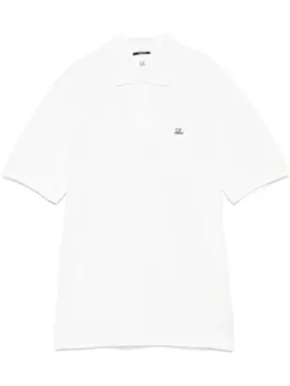 C.P. Company рубашка поло из ткани пике, белый