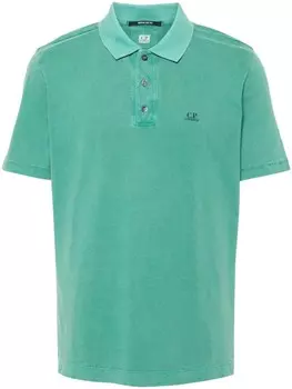 C.P. Company рубашка поло с логотипом, зеленый