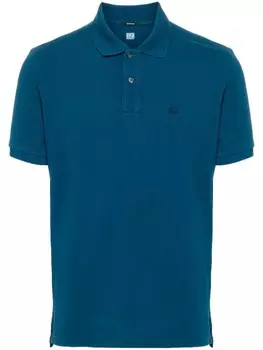 C.P. Company рубашка поло с вышитым логотипом, синий