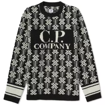 C.P. Company Шерсть Жаккард Круглый Трикотаж