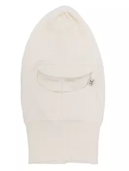 C.P. Company шерстяная балаклава в рубчик, белый