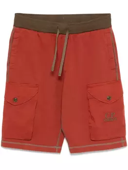 C.P. Company шорты карго Diagonal Fleece, коричневый