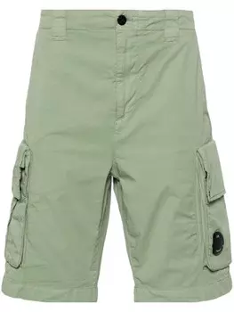 C.P. Company шорты карго с декором Lens, зеленый