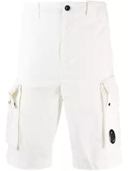 C.P. Company шорты карго с логотипом, белый