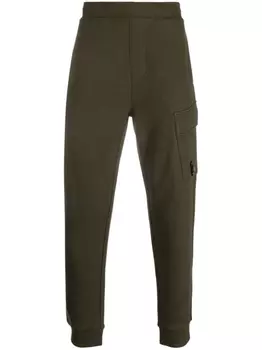 C.P. Company спортивные брюки с декором Lens, зеленый