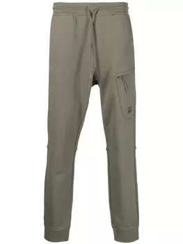 C.P. Company спортивные брюки с вышитым логотипом, зеленый