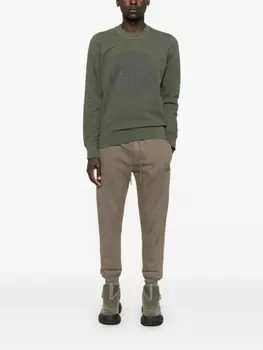 C.P. Company спортивные брюки с вышитым логотипом, серый