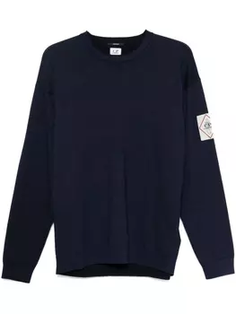 C.P. Company свитер с нашивкой-логотипом, синий