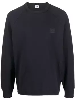 C.P. Company толстовка с рукавами реглан и логотипом, синий