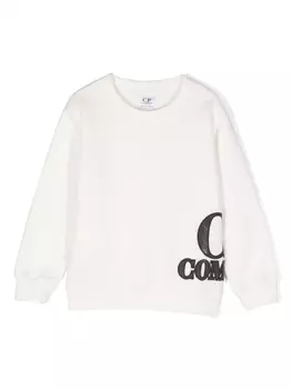 C.P. Company толстовка с вышитым логотипом, белый