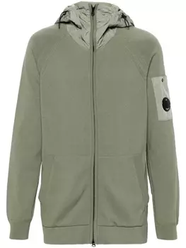 C.P. Company трикотажная куртка с капюшоном, зеленый
