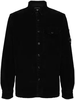 C.P. Company вельветовая рубашка с карманом, черный