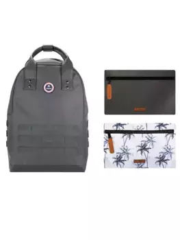 CABAIA рюкзак "Old School M Recycled", городской рюкзак со сменными передними карманами, серый