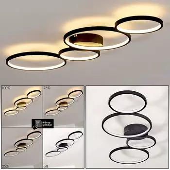 »Caces« современный потолочный светильник из металла черного цвета hofstein