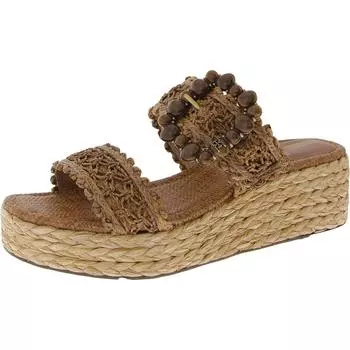 Cadance женские сандалии из рафии на танкетке Sam Edelman, цвет cuoio raffia