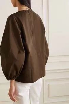 CAES Блузка из хлопкового поплина, армейский зеленый