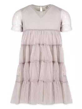 Caffe' D'Orzo платье из тюля пуэн-деспри, розовый