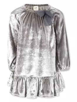 Caffe' D'orzo платье с бантом и баской, серый