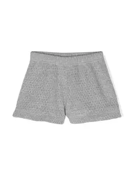 Caffe' D'Orzo шорты Selene рыхлой вязки, серый