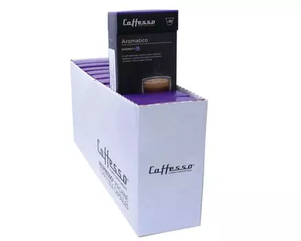 Caffesso Aromatico PACK 100 шт. - капсулы, 100% совместимые с кофемашинами Nespresso, DeLonghi и Krups