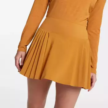 CALIA Женская 14-дюймовая юбка для гольфа со складками по бокам, цвет Golden Warmth