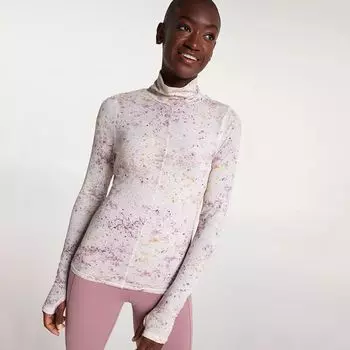 Calia Женская футболка с тонким воротником и длинными рукавами