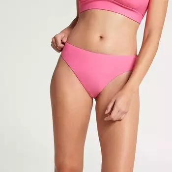 Calia Женские плавки для плавания со средней посадкой и высокой талией, розовый