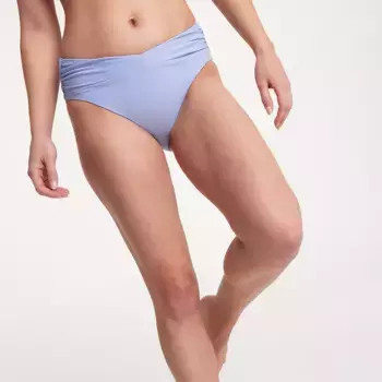 CALIA Женские плавки для плавания со средней посадкой и V-образным вырезом спереди, цвет Peri Dusk