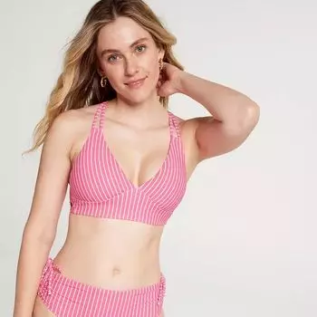 Calia Женский купальник-топ бикини с треугольными чашечками и двумя бретелями с низкой поддержкой