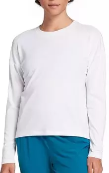 Calia Женский топ свободного кроя с длинными рукавами в рубчик