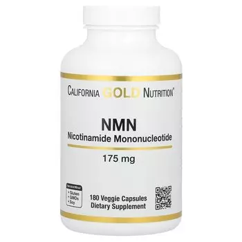California Gold Nutrition NMN 175 мг 180 растительных капсул