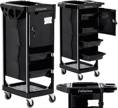 Calissimo, Парикмахерский помощник по красоте для салона, универсальный шкаф-тележка, стол на колесах X10-c