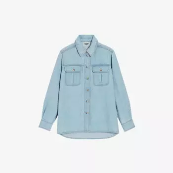 Calisto тканая рубашка свободного кроя с длинными рукавами Claudie Pierlot, цвет denim - jean