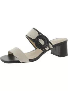 CALLIE Женские туфли с открытым носком и круглыми пряжками на блочном каблуке Jack Rogers, черный/слоновая кость