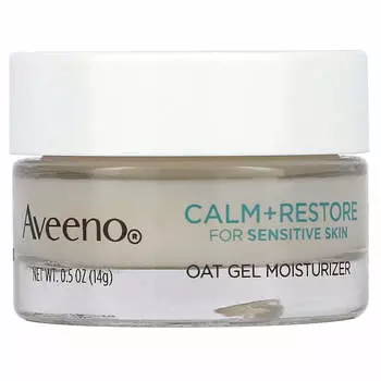 Calm + Restore, Увлажняющий гель из овса, без отдушек, пробный размер, 0,5 унции (14 г) Aveeno