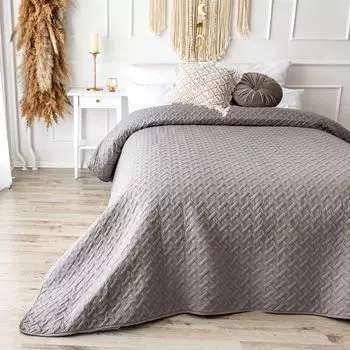 CalmyHOME Покрывало на кровать, серое, 170 x 220 см, покрывало для дивана, покрывало для дивана, покрывало на кровать