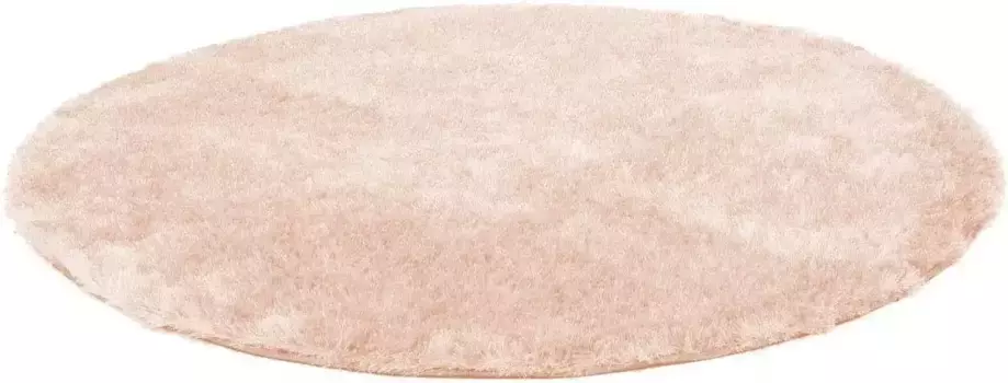 Calo-Deluxe мохнатый ковер "Masada 900", круглый, для гостиной 120 см, розовый