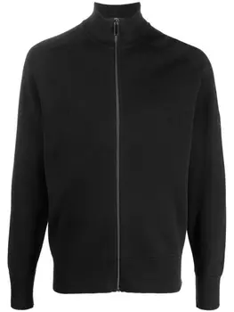 Calvin Klein high-neck zip cardigan, черный