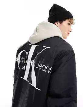 Calvin Klein Jeans – Черная двусторонняя стеганая куртка в стиле скейтеров унисекс