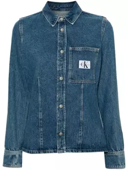 Calvin Klein Jeans джинсовая рубашка с классическим воротником, синий