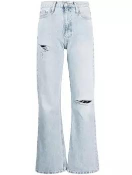 Calvin Klein Jeans джинсы bootcut с прорезями, синий