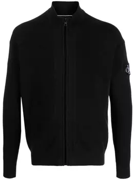 Calvin Klein Jeans фактурный кардиган на молнии, черный