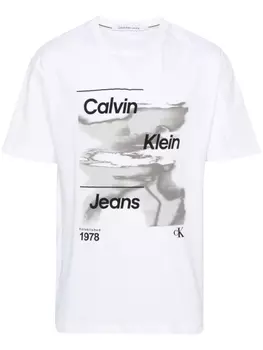 Calvin Klein Jeans футболка с логотипом, белый