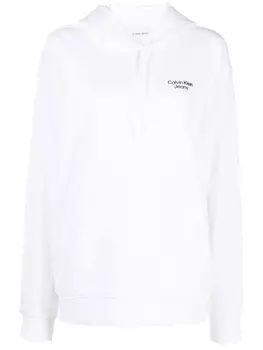 Calvin Klein Jeans худи с логотипом, белый