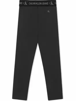 Calvin Klein Jeans легинсы с логотипом, черный