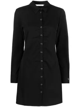 Calvin Klein Jeans платье мини А-силуэта на кнопках, черный