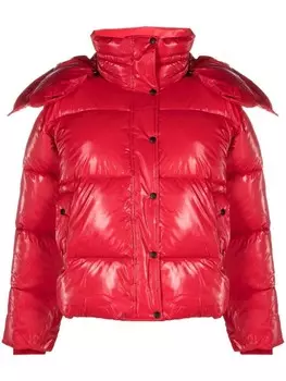 Calvin Klein Jeans пуховик с капюшоном, красный